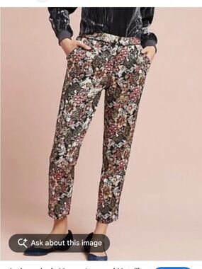 Anthropologie Maeve Floral Pants 4